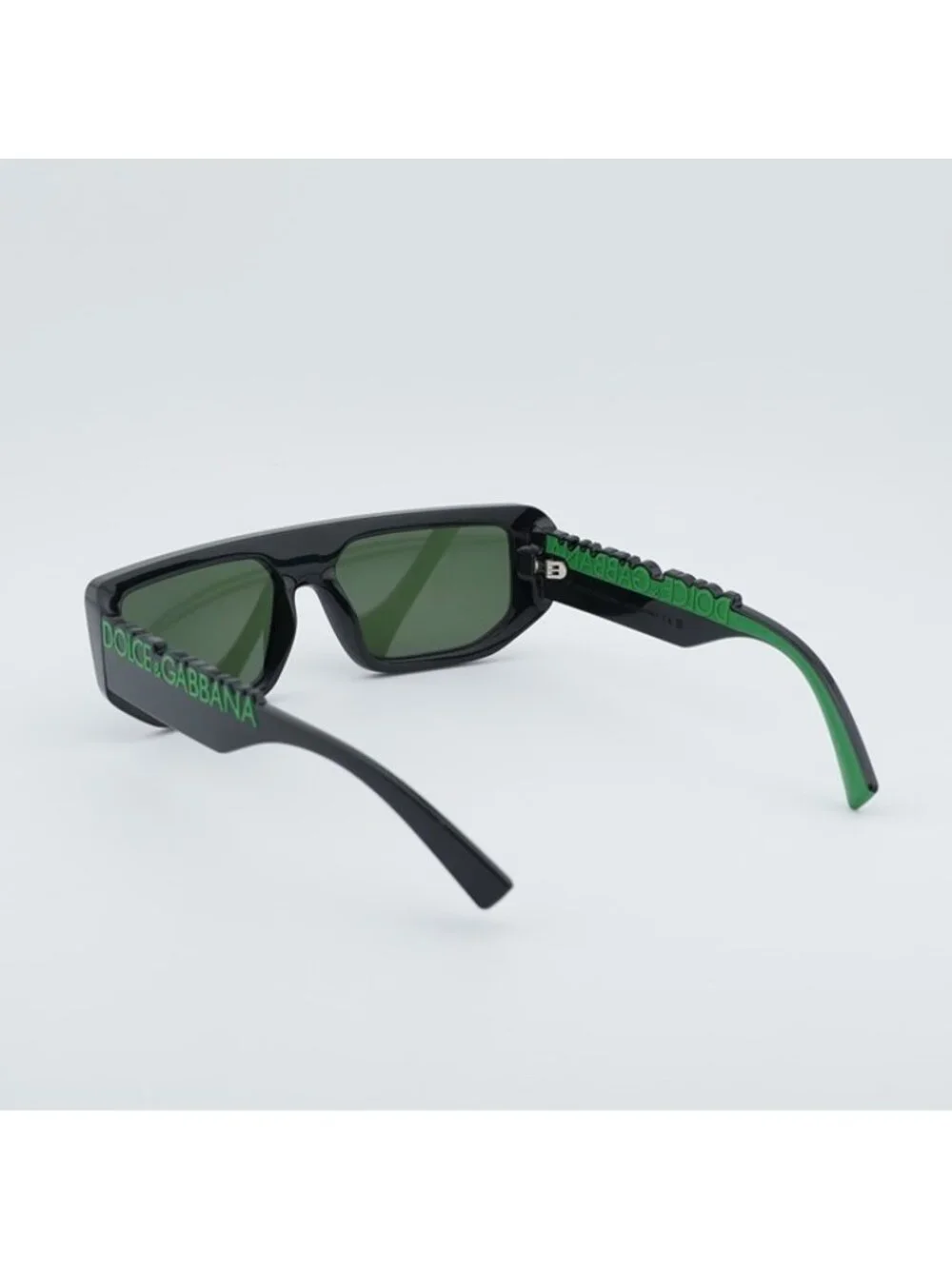 Dolce & Gabbana DG6203 501/71 Sunglasses Black/Green Rectangle Frame